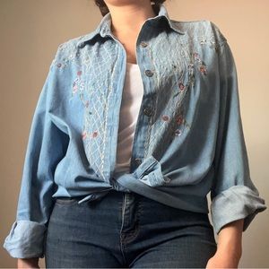 Tantrum Blues Embroidered Denim Shirt